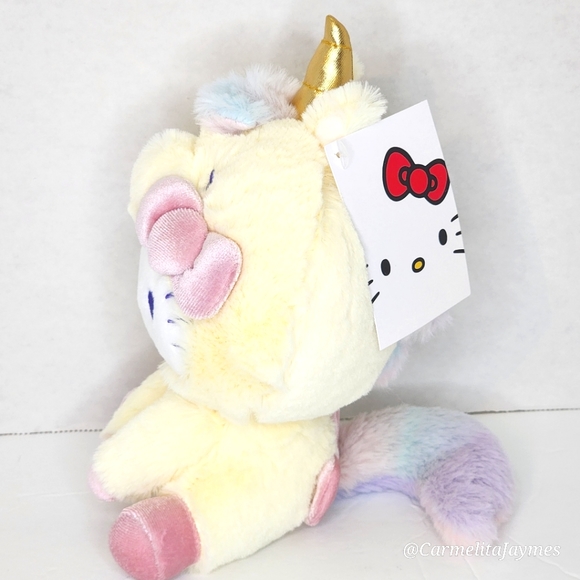 HELLO KITTY 🦄 GUND X Sanrio Yellow Hello Kitty Unicorn Plush ☆》NWT 《☆ - Picture 7 of 8